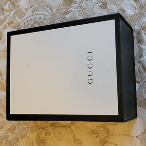 Gucci box with tissue paper and dust bag